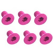 SAX-306PK 3×6 ヘックス 皿 ジュラルミンビス 6本入 ピンク [ラジコン用パーツ]