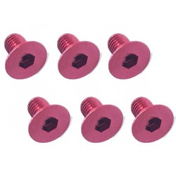 SAX-306R 3×6 ヘックス 皿 ジュラルミンビス 6本入 レッド [ラジコン用パーツ]