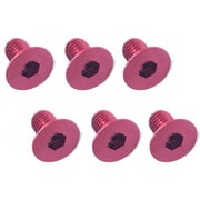 SAX-306R 3×6 ヘックス 皿 ジュラルミンビス 6本入 レッド [ラジコン用パーツ]