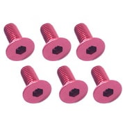 SAX-308R 3×8 ヘックス 皿 ジュラルミンビス 6本入 レッド [ラジコン用パーツ]