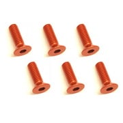 SAX-310OR 3×10 ヘックス 皿 ジュラルミンビス 6本入 オレンジ [ラジコン用パーツ]