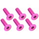 SAX-310PK 3×10 ヘックス 皿 ジュラルミンビス 6本入 ピンク [ラジコン用パーツ]