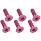 SAX-310R 3×10 ヘックス 皿 ジュラルミンビス 6本入 レッド [ラジコン用パーツ]