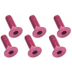 SAX-310R 3×10 ヘックス 皿 ジュラルミンビス 6本入 レッド [ラジコン用パーツ]
