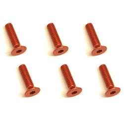 SAX-312OR 3×12 ヘックス 皿 ジュラルミンビス 6本入 オレンジ [ラジコン用パーツ]
