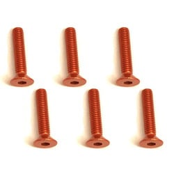 SAX-314OR 3×14 ヘックス 皿 ジュラルミンビス 6本入 オレンジ [ラジコン用パーツ]