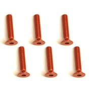 SAX-314OR 3×14 ヘックス 皿 ジュラルミンビス 6本入 オレンジ [ラジコン用パーツ]