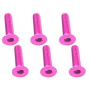 SAX-314PK 3×14 ヘックス 皿 ジュラルミンビス 6本入 ピンク [ラジコン用パーツ]