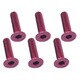 SAX-314R 3×14 ヘックス 皿 ジュラルミンビス 6本入 レッド [ラジコン用パーツ]