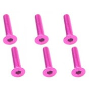 SAX-315PK 3×15 ヘックス 皿 ジュラルミンビス 6本入 ピンク [ラジコン用パーツ]
