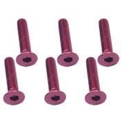SAX-315R 3×15 ヘックス 皿 ジュラルミンビス 6本入 レッド [ラジコン用パーツ]