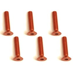 SAX-316OR 3×16 ヘックス 皿 ジュラルミンビス 6本入 オレンジ [ラジコン用パーツ]