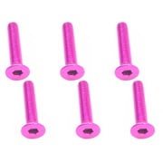 SAX-316PK 3×16 ヘックス 皿 ジュラルミンビス 6本入 ピンク [ラジコン用パーツ]