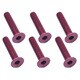 SAX-316R 3×16 ヘックス 皿 ジュラルミンビス 6本入 レッド [ラジコン用パーツ]