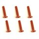 SAX-318OR 3×18 ヘックス 皿 ジュラルミンビス 6本入 オレンジ [ラジコン用パーツ]
