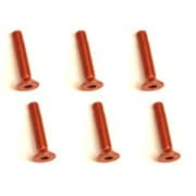 SAX-318OR 3×18 ヘックス 皿 ジュラルミンビス 6本入 オレンジ [ラジコン用パーツ]