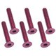 SAX-318R 3×18 ヘックス 皿 ジュラルミンビス 6本入 レッド [ラジコン用パーツ]