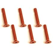 SAX-320OR 3×20 ヘックス 皿 ジュラルミンビス 6本入 オレンジ [ラジコン用パーツ]