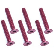 SAX-320R 3×20 ヘックス 皿 ジュラルミンビス 6本入 レッド [ラジコン用パーツ]