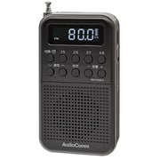 AudioComm AM/FM 2バンドポケットラジオ 充電式 ブラック RAD-P332N-K