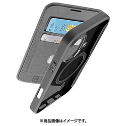DAILYMAGIPH16K [DAILY MAG iPhone 16用 MagSafe対応レザー調手帳型スタンドケース ブラック]