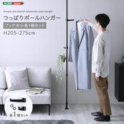 つっぱりポールハンガー フック大小1個セット ブラック SH-29-TTN1-BK