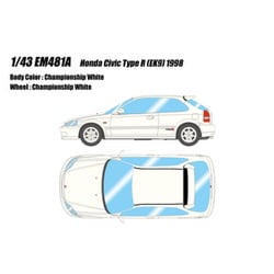 EM481A 1/43 ホンダ シビック Type R EK9 1998 チャンピオンシップホワイト [レジンキャストミニカー]