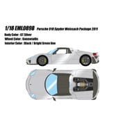 EML089B 1/18 ポルシェ 918 Spyder Weissach package 2011 GTシルバー [レジンキャストミニカー]