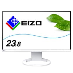 フレームレスモニター 23.8型/1920×1080/アンチグレアIPSパネル搭載 疲れ目軽減 USB Type-C/DisplayPort/HDMI搭載 デイジーチェーン対応 LAN端子搭載 ホワイト FlexScan EV2490-WT