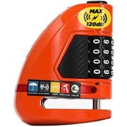 4桁ダイヤル式 120dBアラーム付 ディスクブレーキ ORANGE AIR ALARM COMBO - ORANGE