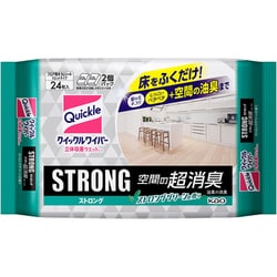 クイックルワイパー 立体吸着ウエットシート STRONG 空間の超消臭 24枚 [お掃除シート]