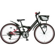 子ども用自転車 エクスプレスジュニア 22インチ 外装6段変速 ブラック&レッド EXJ25