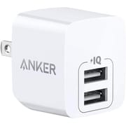 USB AC充電器 Anker PowerPort mini 5V2.4A USB-A×2 PowerIQ 折りたたみ式プラグ A2620123