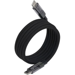 USB C ケーブル マグネット内蔵 自動でまとまる CtoC ケーブル 1m ブラック IMP299