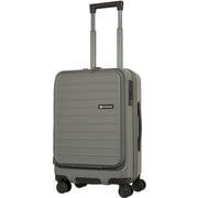 ハードキャリー ファスナータイプ フロントオープン ワンルーム型 拡張機能付き ストッパー 機内持ち込み可能 預け入れ無料 3～4泊 38L 拡張時44L TSAロック搭載 14インチPC対応 クールグレー SK-0889-49
