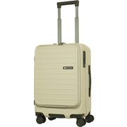 ハードキャリー ファスナータイプ フロントオープン ワンルーム型 拡張機能付き ストッパー 機内持ち込み可能 預け入れ無料 3～4泊 38L 拡張時44L TSAロック搭載 14インチPC対応 エクルベージュ SK-0889-49