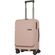 ハードキャリー ファスナータイプ フロントオープン ワンルーム型 拡張機能付き ストッパー 機内持ち込み可能 預け入れ無料 3～4泊 38L 拡張時44L TSAロック搭載 14インチPC対応 ローズ SK-0889-49