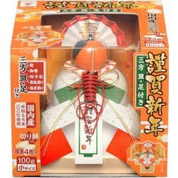 【限定】お鏡餅 謹賀新年（三方皿・足付き）切り餅 小 [餅]