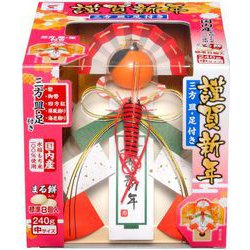 【限定】お鏡餅 謹賀新年（三方皿・足付き）まる餅 中 [餅]