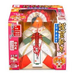 【限定】お鏡餅 謹賀新年（三方皿・足付き）まる餅 中大 [餅]