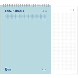 Neo smartpen対応 DIGITAL NOTEBOOK（デジタルノートブック） Dear Blue B5 方眼 縦開き リング綴じ（ペン別売） NDO-DN190