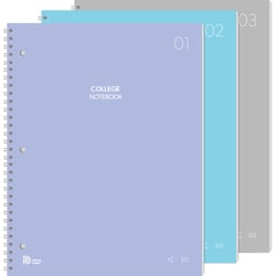 Neo smartpen対応 College notebook（カレッジノート） 3冊セット A4変型 横罫 リング綴じ（ペン別売） NDO-DN181