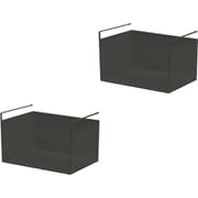HGB-02x2pcs BK [吊り式バスケット2個セット 幅38×奥行26.5×高さ24cm ブラック]