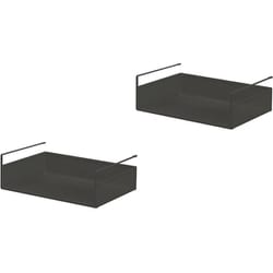 吊り式バスケット2個セット 幅38×奥行26.5×高さ12cm ブラック HGB-04x2pcs BK
