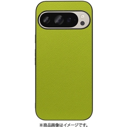 WORK24GG-LG-GPX9 [Google Pixel 9/9 Pro 用 レザースマホケース/ストラップホール付き ライムグリーン]