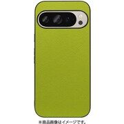 WORK24GG-LG-GPX9 [Google Pixel 9/9 Pro 用 レザースマホケース/ストラップホール付き ライムグリーン]