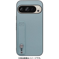 WORK26GG-BU-GPX9 [Google Pixel 9/9 Pro 用 本革スマホケース/ホールドベルト付き スカイブルー]