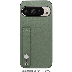 WORK26GG-DG-GPX9 [Google Pixel 9/9 Pro 用 本革スマホケース/ホールドベルト付き ダルグリーン]