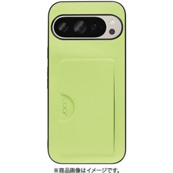 WORK28GG-GN-GPX9 [Google Pixel 9/9 Pro 用 PUレザースマホケース/カードポケット＆ストラップホール付き ミストグリーン]