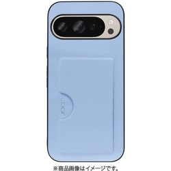 WORK28GG-BU-GPX9 [Google Pixel 9/9 Pro 用 PUレザースマホケース/カードポケット＆ストラップホール付き ベビーブルー]